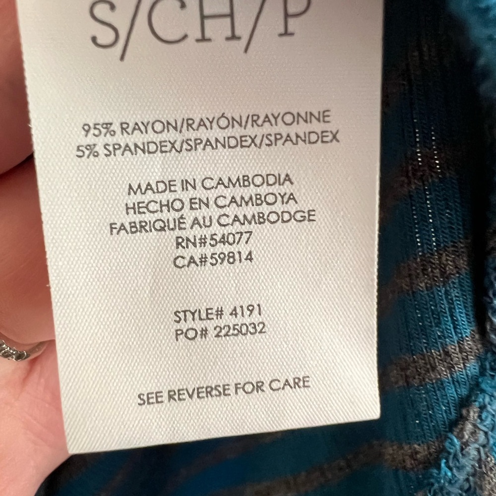 CAbi striped riff hoodie top size S - Picture 9 of 9